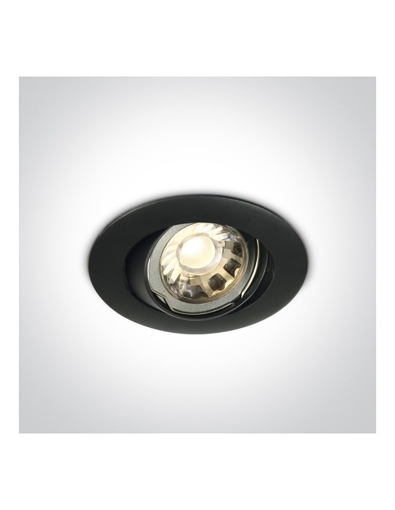 Round flush-mounted lamps - One Light black classic bedroom recess Matikoloni 11105GU/B - product kolory-swiatla.pl 1