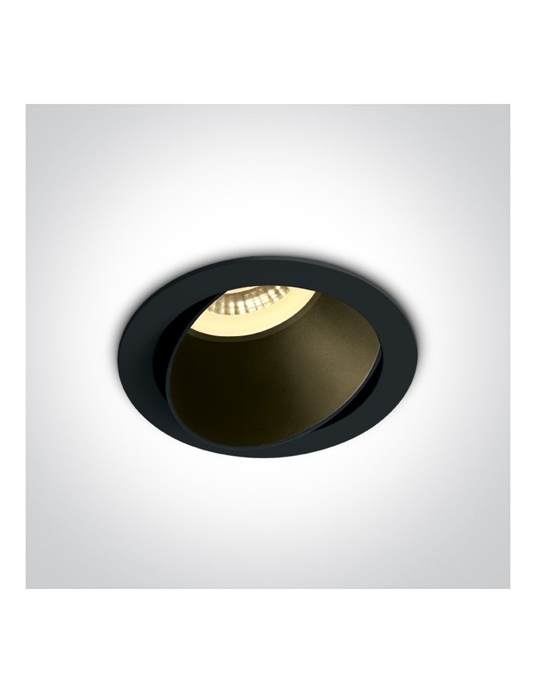 Round flush-mounted lamps - One Light LED bedroom lamp black Vitali 11105M/B/B - product kolory-swiatla.pl 1