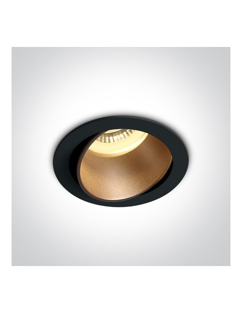 Round flush-mounted lamps - One Light LED bedroom lamp black brass Vitali 11105M/B/BS - product kolory-swiatla.pl 1