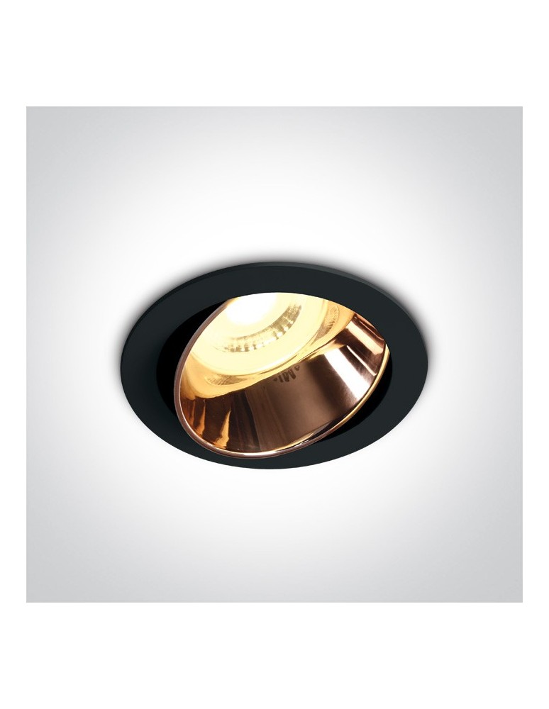 Round flush-mounted lamps - One Light LED bedroom lamp black copper Vitali 11105M/B/CU - product kolory-swiatla.pl 1