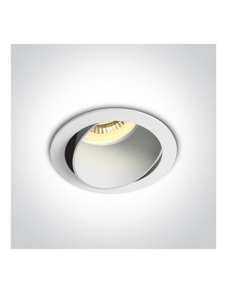 Round flush-mounted lamps - One Light LED bedroom lamp white Vitali 11105M/W/W - product kolory-swiatla.pl 1
