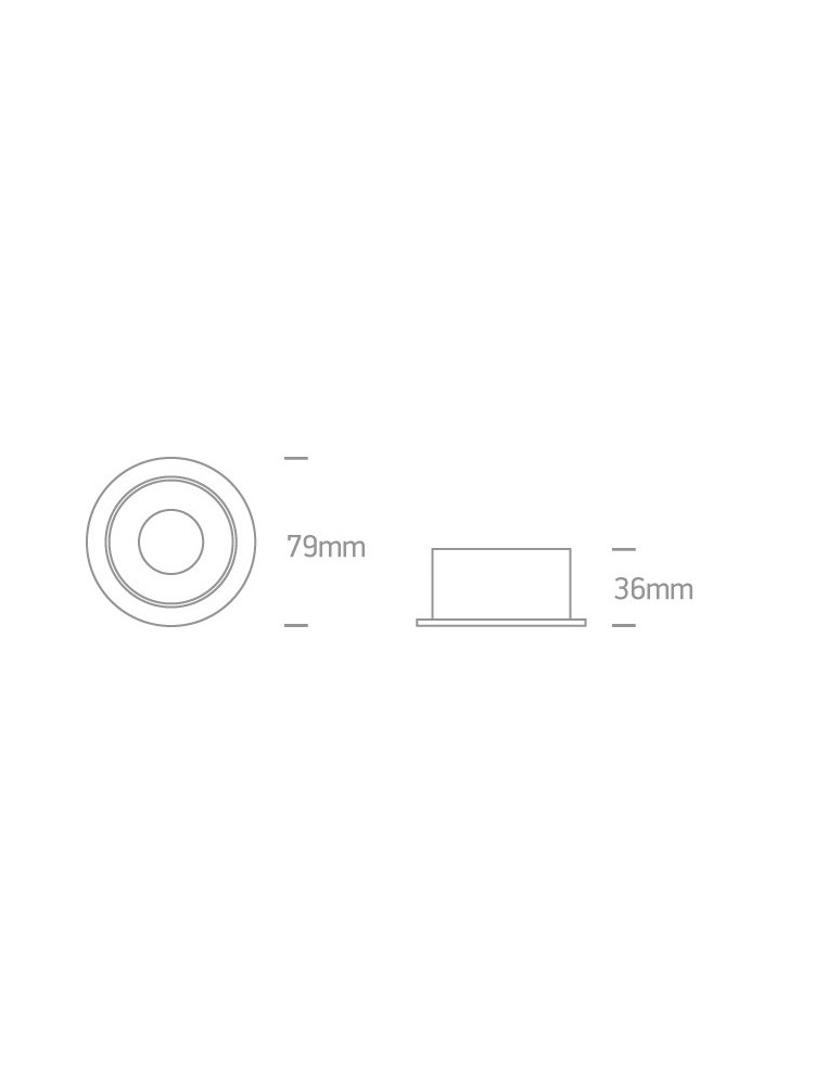 Round flush-mounted lamps - One Light LED bedroom lamp white Vitali 11105M/W/W - product kolory-swiatla.pl 3