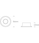 Flush-mounted lamps - pendants - One Light recessed kitchen lamp white Limnatis 11105TG/W - product 3