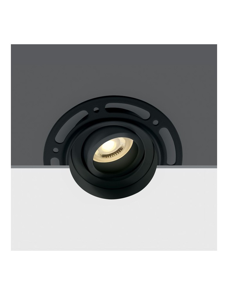 Frameless flush-mounted lamps - trimless - One Light LED bedroom black lamp Kapilio 11105TR/B - product kolory-swiatla.pl 1