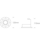 Frameless flush-mounted lamps - trimless - One Light LED bedroom black lamp Kapilio 11105TR/B - product 3