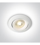 Flush-mounted lamps - pendants - One Light retro convex white kitchen lamp Arta 11105U/W - product 1