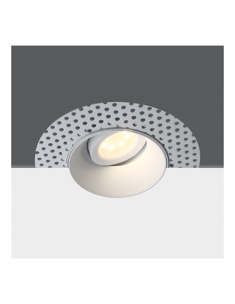 Frameless flush-mounted lamps - trimless - One Light recessed adjustable drop in white Cholargos 11105UTR/W - product kolory-swiatla.pl 1