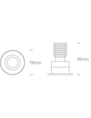 One Light LED lamp black for store beam Edesa 11106DB/B/W - product 2