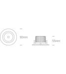 Flush-mounted lamps - pendants - One Light LED recessed lamp white universal Glifada 11107B/W/W - product 4
