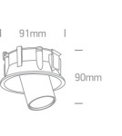 Flush-mounted lamps - pendants - One Light LED drop-in black adjustable Karistos 11107C/B/W - product 3