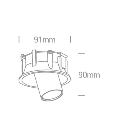 One Light Wpust LED czarny regulowany Karistos 11107C/B/W