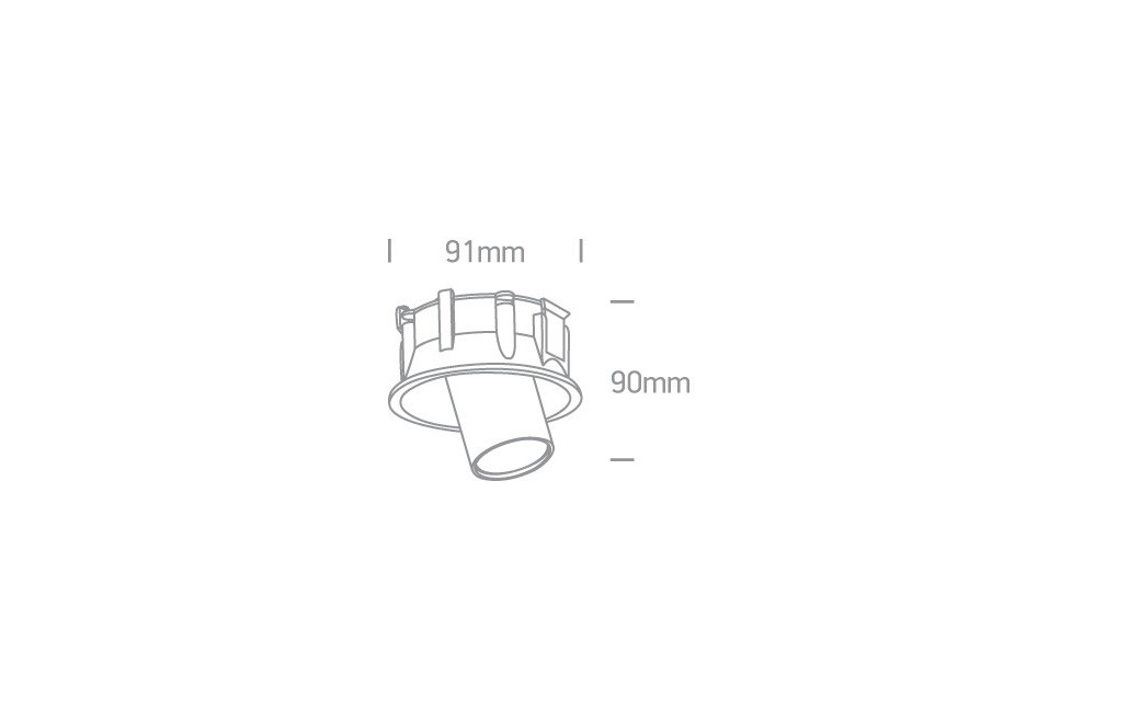 One Light Wpust LED czarny regulowany Karistos 11107C/B/W