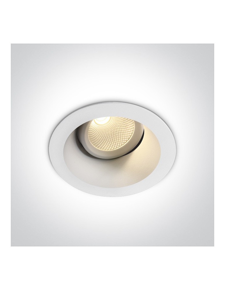 Flush-mounted lamps - pendants - One Light recessed LED lamp white Koropi 11107FD/W/EW - product kolory-swiatla.pl 1