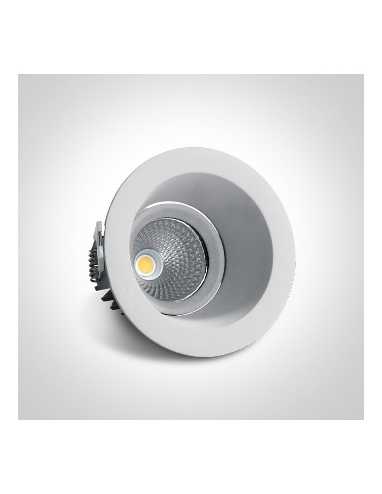 Flush-mounted lamps - pendants - One Light recessed LED lamp white Koropi 11107FD/W/EW - product kolory-swiatla.pl 2