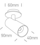 Recessed ceiling spotlights - One Light LED lamp for bedroom black Melisia 11107RA/B/W - product 3