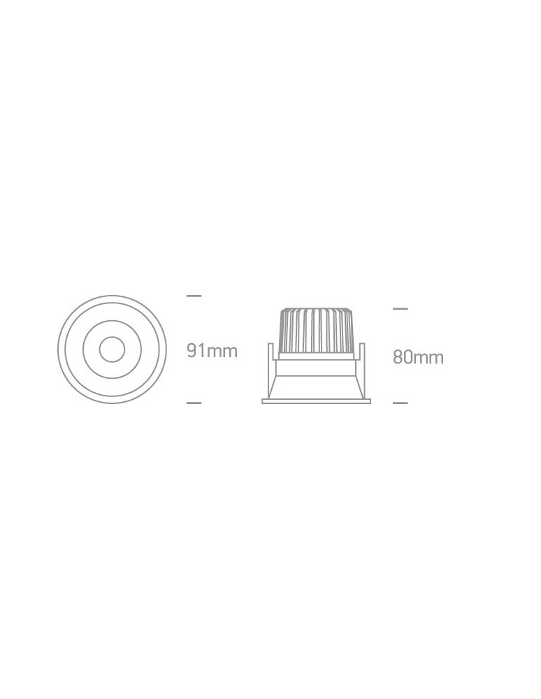Flush-mounted lamps - pendants - One Light LED outdoor lamp white Kiria 11107WD/W/W IP54 - product kolory-swiatla.pl 3