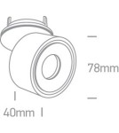 Recessed ceiling spotlights - One Light Black LED lamp for living room store Nausa 11108LA/B/W - product 2