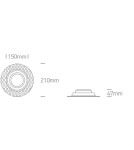 Frameless flush-mounted lamps - trimless - One Light black recessed kitchen outlet Patras 11110ATR/B - product 3
