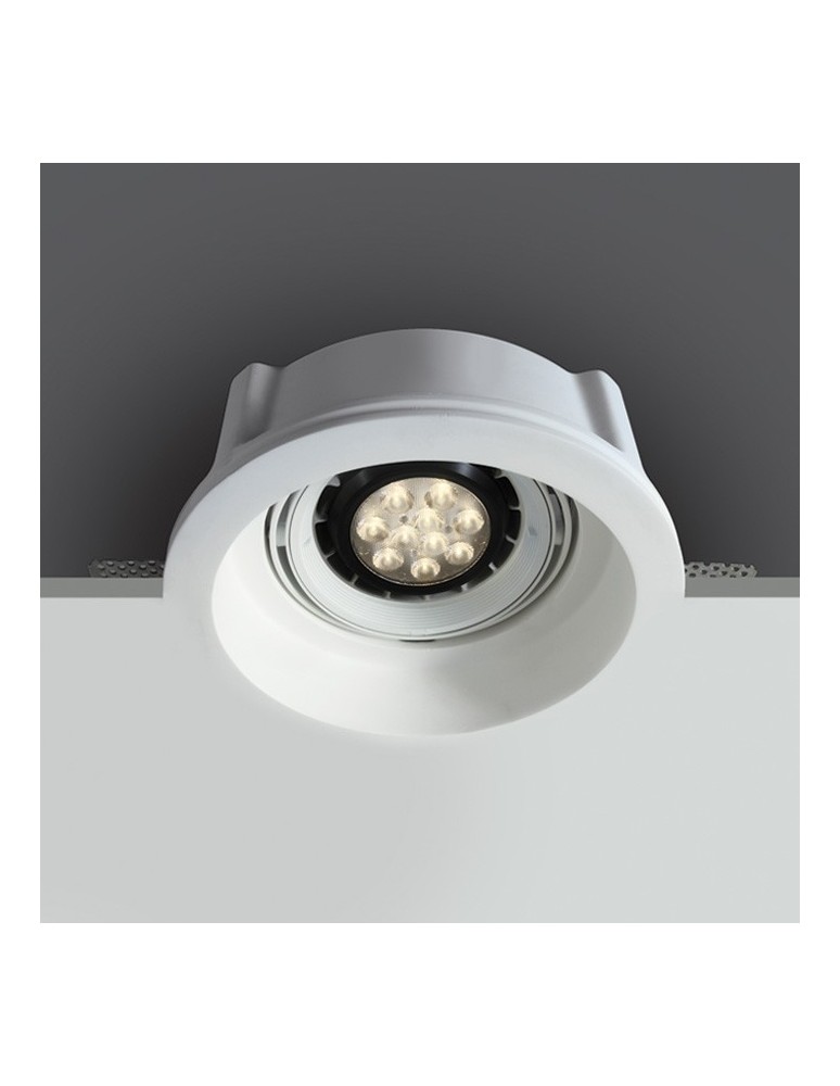Flush-mounted lamps - pendants - One Light Retimno 11110GT1 adjustable gypsum lamp. - product kolory-swiatla.pl 1