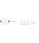 Flush-mounted lamps - pendants - One Light Retimno 11110GT1 adjustable gypsum lamp. - product 2