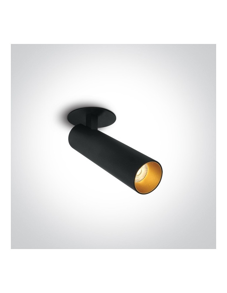 Reflektory wpuszczane w sufit - One Light Lampa czarna LED do salonu loft Amindeo 11112RA/B/W - produkt kolory-swiatla.pl 1