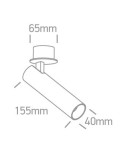 Reflektory wpuszczane w sufit - One Light Lampa czarna LED do salonu loft Amindeo 11112RA/B/W - produkt 2