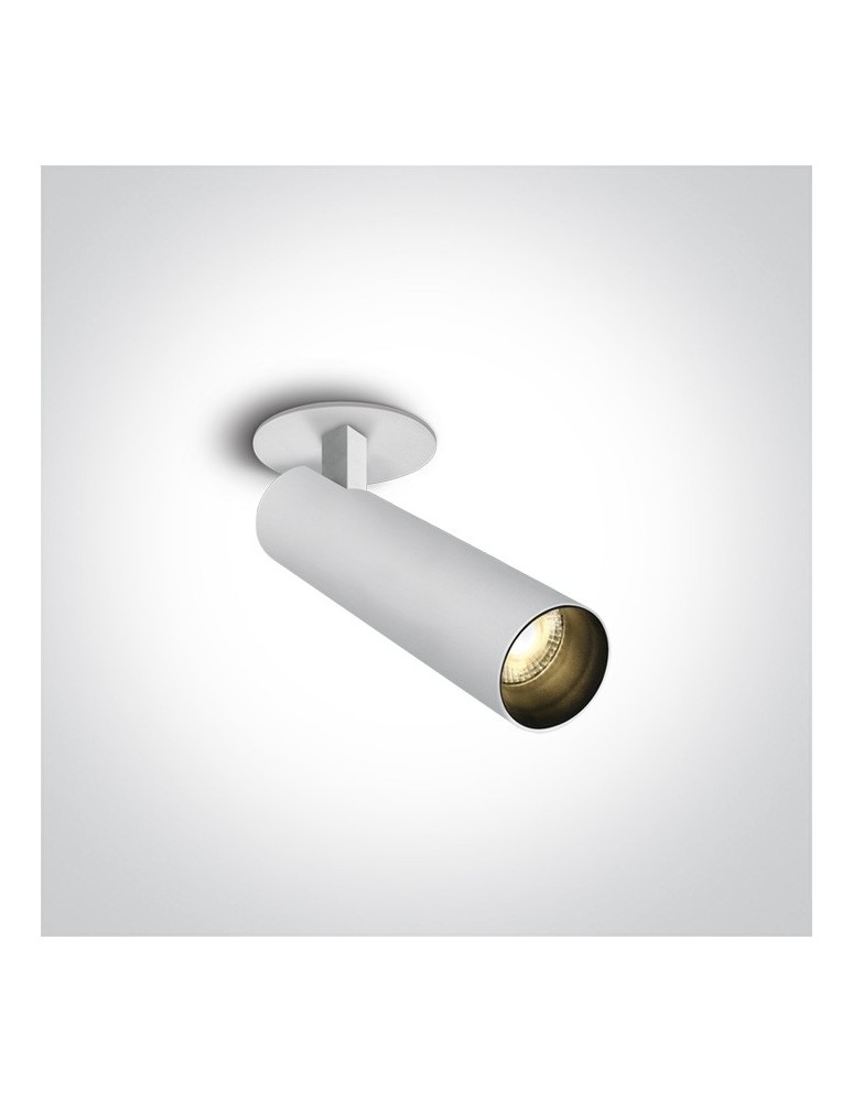 Recessed ceiling spotlights - One Light white LED loft living room lamp Amindeo 11112RA/W/W - product kolory-swiatla.pl 1