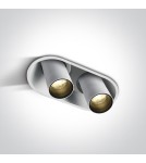 Recessed ceiling spotlights - One Light LED lamp black double Kasandria 11207C/W/W - product 1