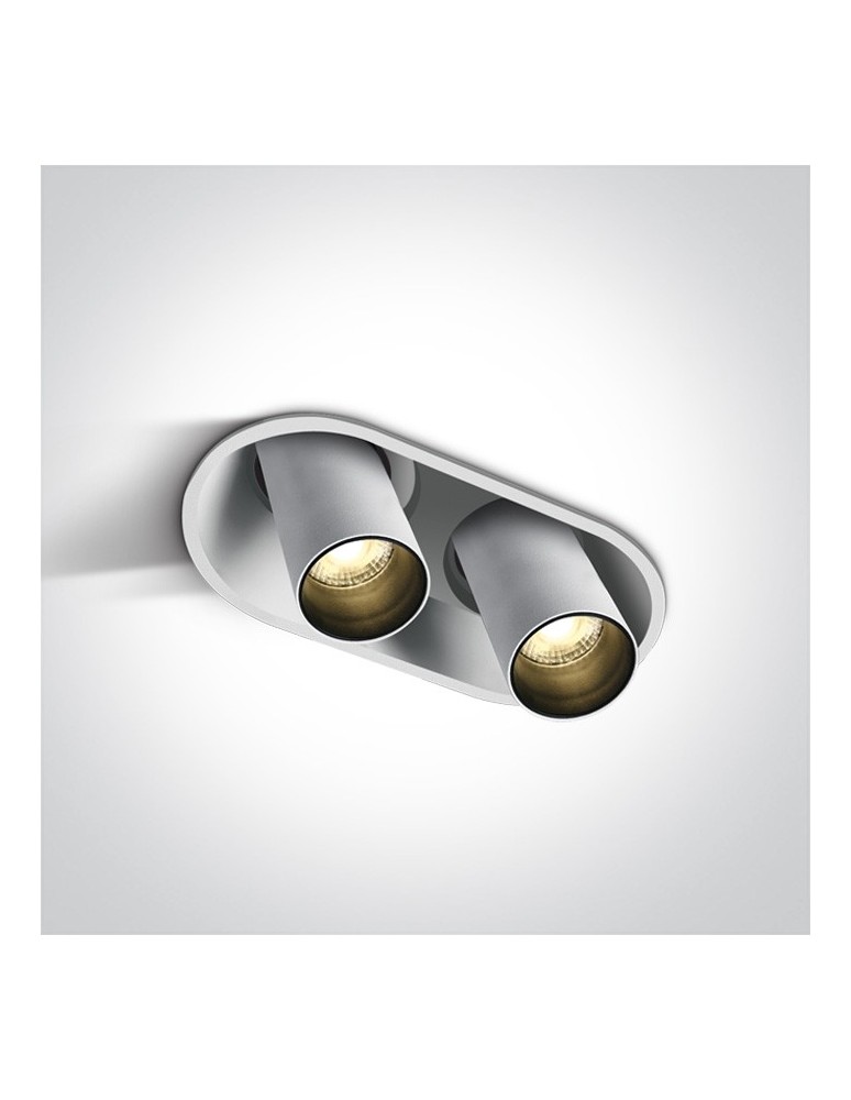 Recessed ceiling spotlights - One Light LED lamp black double Kasandria 11207C/W/W - product kolory-swiatla.pl 1