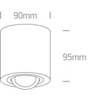 Ceiling luminaires for replaceable light source - One Light LED tube lamp black Kroczkos 12105AB/W - product 2