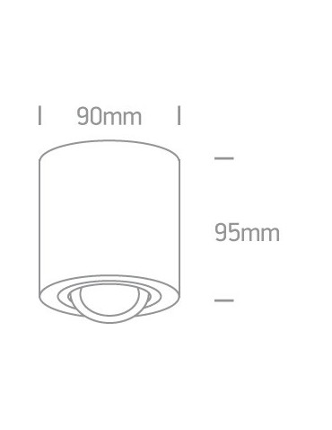 One Light Lampa LED tuba czarna Kroczkos 12105AB/W - produkt 2