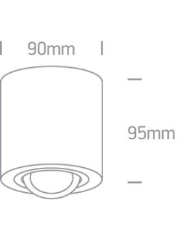 One Light Lampa LED tuba czarna Kroczkos 12105AB/W - produkt 2