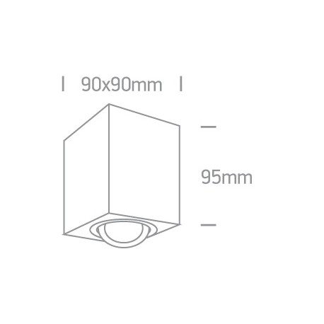 One Light Lampa sufitowa aluminiowa Langadas 12105AC/AL