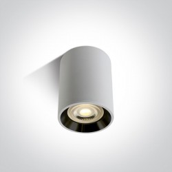 One Light Lampa sufitowa biało-czarna Lawrio 12105AL/B/GL