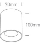 Ceiling luminaires for replaceable light source - One Light black and white Lawrio ceiling lamp 12105AL/B/GL - product 2