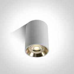 One Light Lampa sufitowa biało-złota Lawrio 12105AL/B/GL