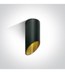 Ceiling luminaires for replaceable light source - One Light Black gold beveled ceiling lamp Lindos 12105E1/B/GL - product 1