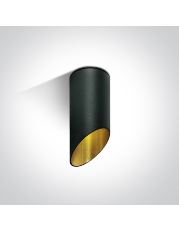 One Light Black gold beveled ceiling lamp Lindos 12105E1/B/GL