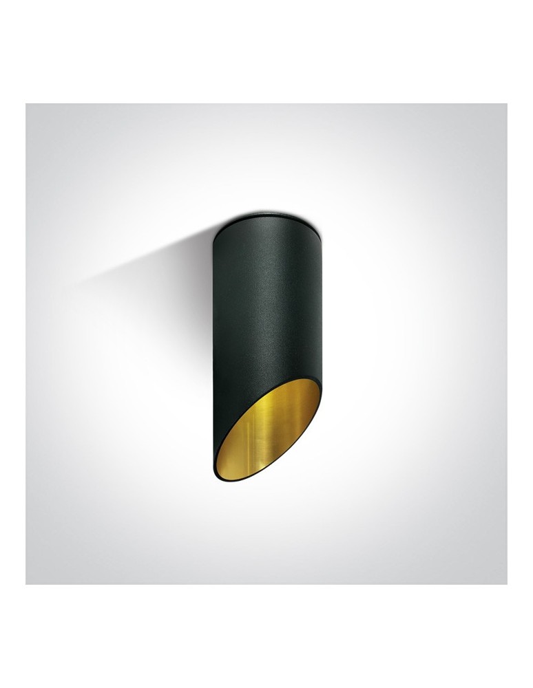 Ceiling luminaires for replaceable light source - One Light Black gold beveled ceiling lamp Lindos 12105E1/B/GL - product kolory-swiatla.pl 1