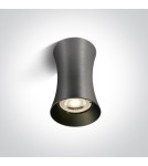Ceiling luminaires for replaceable light source - One Light grey cylinder ceiling lamp Mawromati 12105F/MG - product 1
