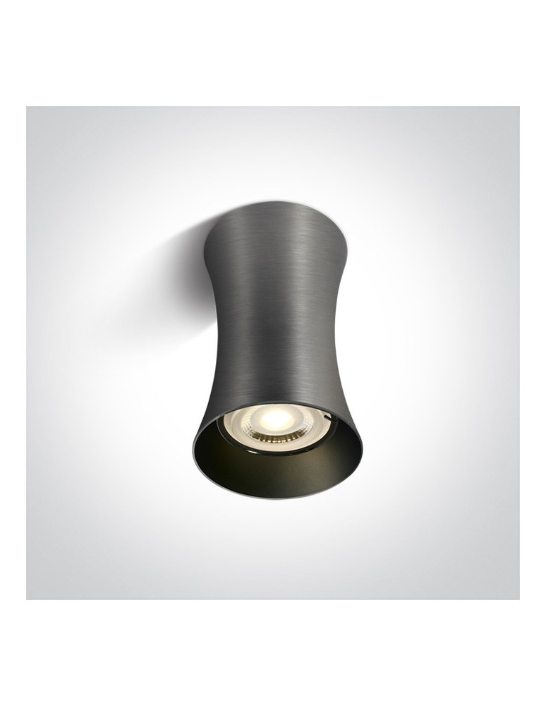 Ceiling luminaires for replaceable light source - One Light grey cylinder ceiling lamp Mawromati 12105F/MG - product kolory-swiatla.pl 1