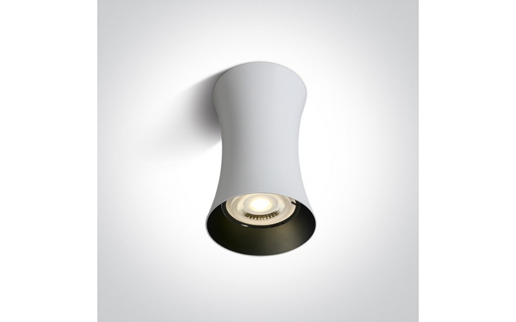 One Light Lampa sufitowa biała walec Mawromati 12105F/W