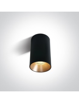 One Light Czarna stylowa lampa sufitowa Mistra 12105M/B