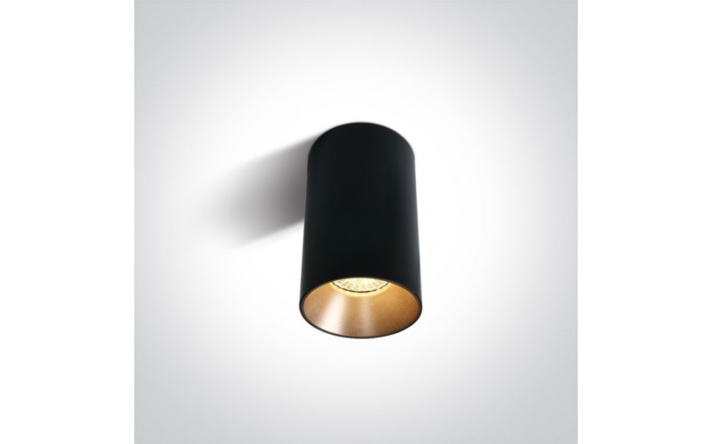 One Light Czarna stylowa lampa sufitowa Mistra 12105M/B