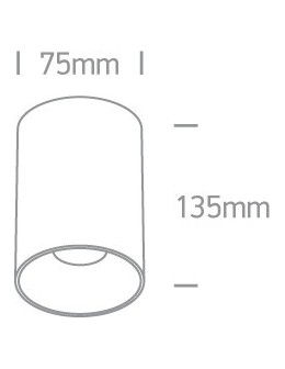 One Light Czarna stylowa lampa sufitowa Mistra 12105M/B - produkt 2