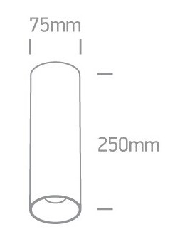 One Light Lampa do salonu mosiężna walec Mudros 12105MA/BBS - produkt 2