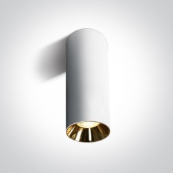 One Light Lampa do salonu biała walec Mudros 12105MA/W