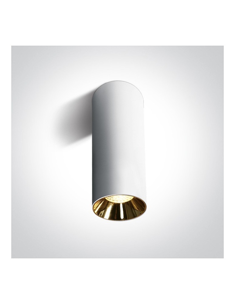 Ceiling luminaires for replaceable light source - One Light living room lamp white cylinder Mudros 12105MA/W - product kolory-swiatla.pl 1