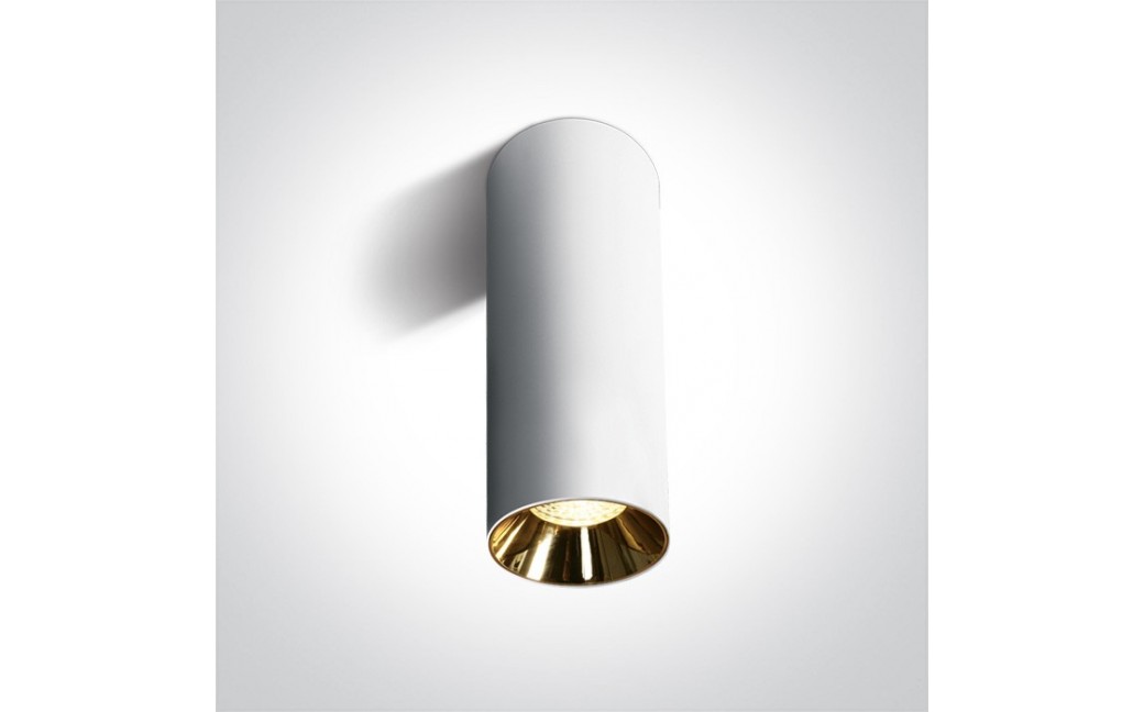 One Light Lampa do salonu biała walec Mudros 12105MA/W