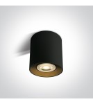 Ceiling luminaires for replaceable light source - One Light Sufi lamp black cylinder Roda 12105T/B - product 1